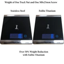 Foilite - M8 Titanium Hydrofoil Hardware Set - 4 Track Nuts And 4 M8 Screws Discounts Apply ! -Kitesurfing Shop foilite titanium m8 screw track nut set 5