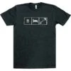 Eat, Sleep, Kite - Kiteboarding T-Shirt - Charcoal - 25% Off Discounts Apply !